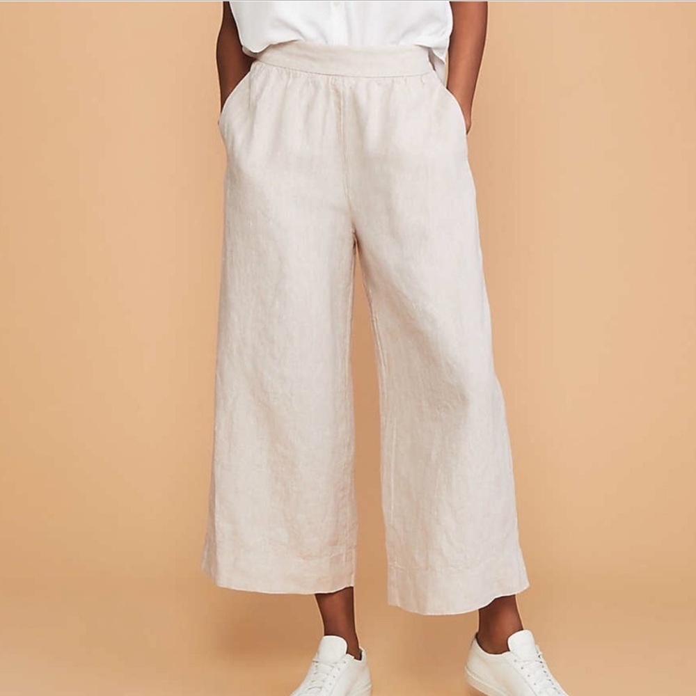 Lou & Grey Cream Wide-Leg Pants - Picture 1 of 6